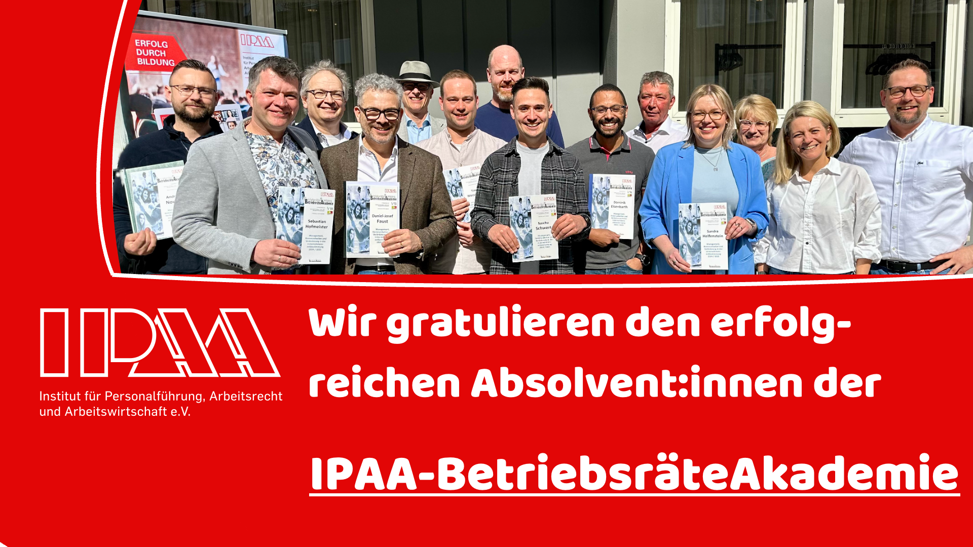 Die erfolgriechen Prüflinge der BetriebsräteAkademie 2024 2025
