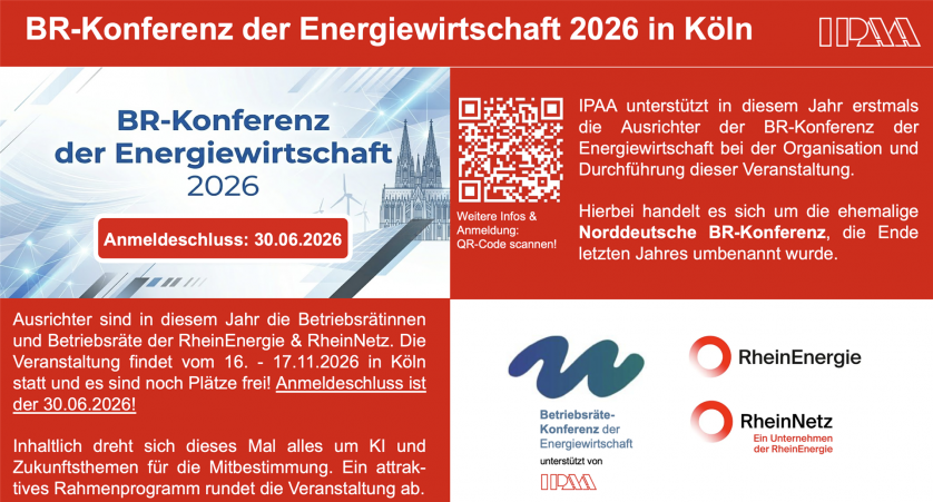 Werbung für die BR-Konferenz der Energiewirtschaft in Köln im Jahr 2026