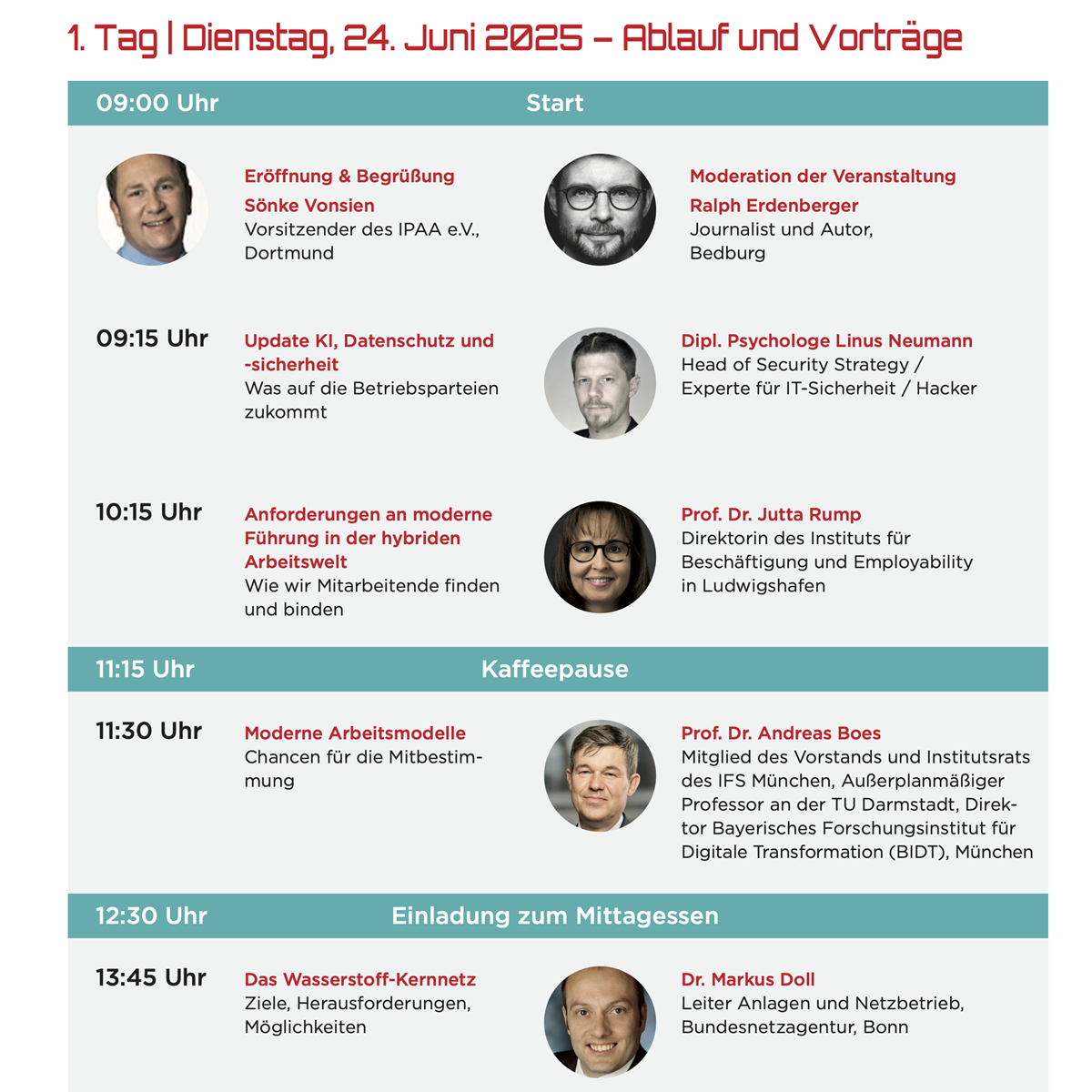 Programmheft der IPAA-Schulungstage 2025_Seite 2
